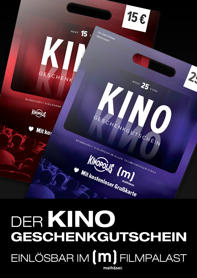 Der KINO Geschenkgutschein – Mathäser Filmpalast